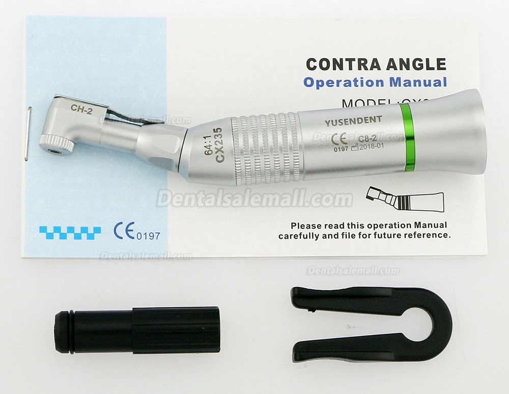 YUSENDENT CX235 C8-2 Dental E-Type Contra Angle 64:1 Reduction Low Speed Handpiece